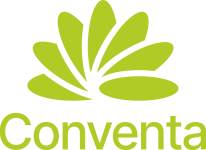 conventa logo vertical green